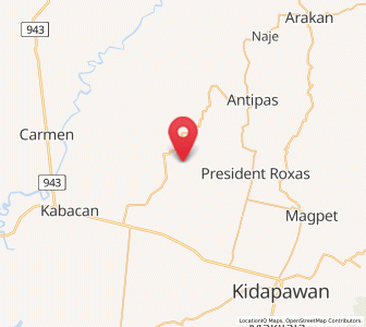 Map of Linao, Soccsksargen