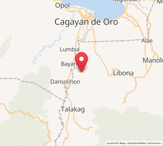 Map of Lingating, Northern Mindanao