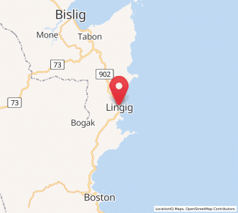 Map of Lingig, Caraga