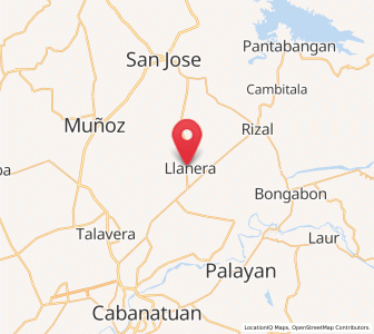 Map of Llanera, Central Luzon