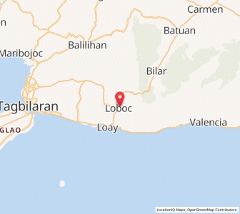Map of Loboc, Central Visayas