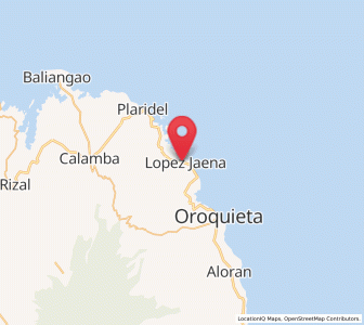 Map of Lopez Jaena, Northern Mindanao