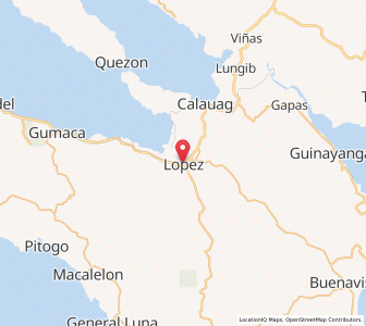 Map of Lopez, Calabarzon