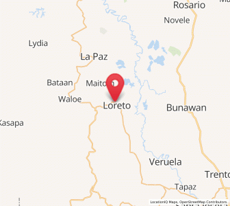 Map of Loreto, Caraga