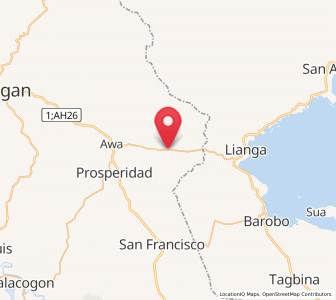 Map of Los Arcos, Caraga