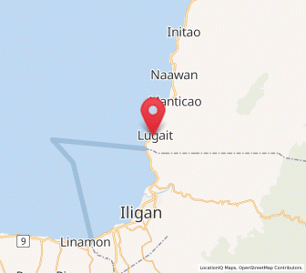 Map of Lugait, Northern Mindanao