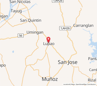 Map of Lupao, Central Luzon