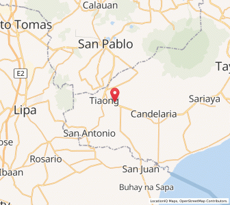 Map of Lusacan, Calabarzon