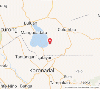 Map of Lutayan, Autonomous Region in Muslim Mindanao