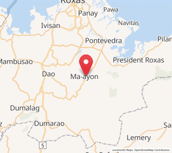Map of Maayon, Western Visayas