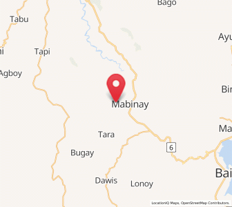 Map of Mabinay, Central Visayas