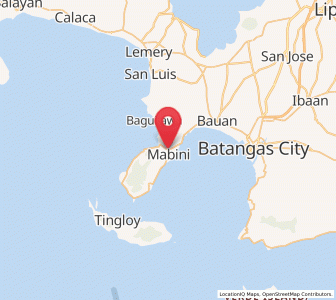 Map of Mabini, Calabarzon