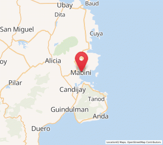 Map of Mabini, Central Visayas