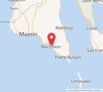 Map of Macrohon, Eastern Visayas