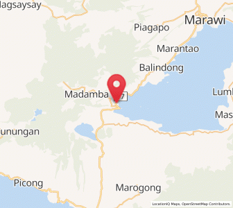 Map of Madamba, Autonomous Region in Muslim Mindanao