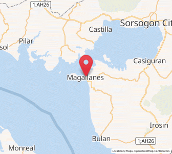 Map of Magallanes, Bicol