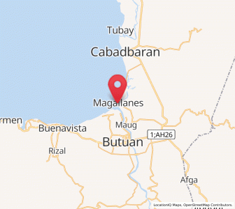Map of Magallanes, Caraga