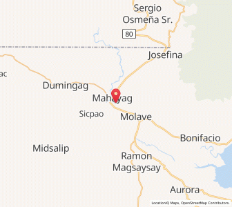 Map of Mahayag, Zamboanga Peninsula