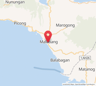 Map of Malabang, Autonomous Region in Muslim Mindanao