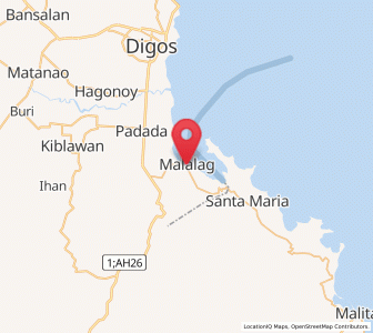 Map of Malalag, Davao