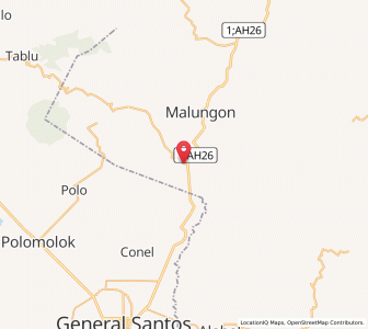 Map of Malandag, Soccsksargen