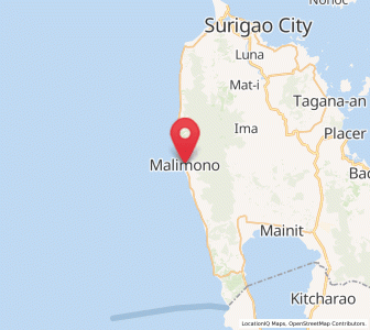 Map of Malimono, Caraga
