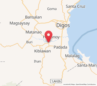 Map of Malinao, Davao