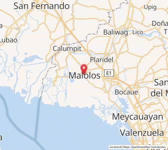 Map of Malolos, Central Luzon