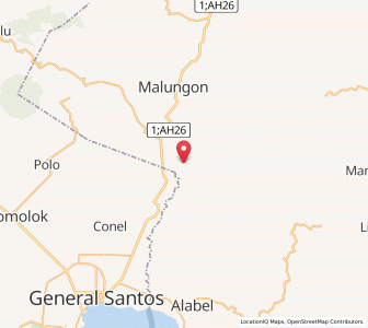 Map of Maluñgun, Soccsksargen