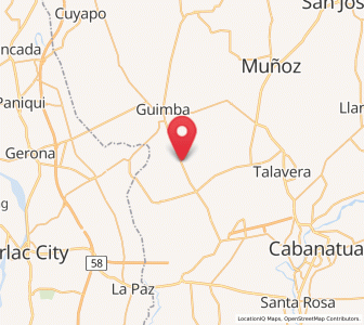 Map of Manacsac, Central Luzon