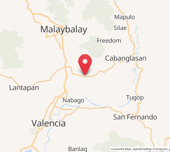 Map of Managok, Northern Mindanao