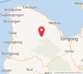 Map of Mananum, Northern Mindanao