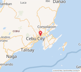 Map of Mandaue City, Central Visayas