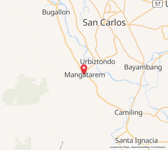 Map of Mangatarem, Ilocos