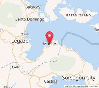 Map of Manito, Bicol