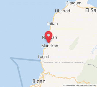 Map of Manticao, Northern Mindanao