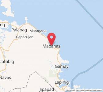 Map of Mapanas, Eastern Visayas