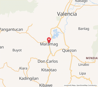 Map of Maramag, Northern Mindanao