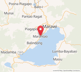 Map of Marantao, Autonomous Region in Muslim Mindanao