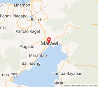 Map of Marawi City, Autonomous Region in Muslim Mindanao