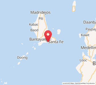 Map of Maricaban, Central Visayas