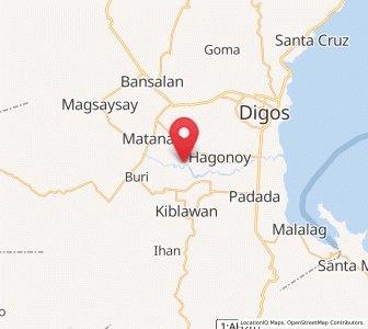Map of Matanao, Davao