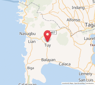 Map of Mataywanac, Calabarzon
