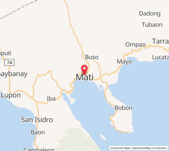 Map of Mati, Davao