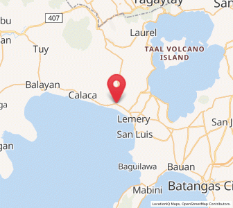 Map of Matingain, Calabarzon