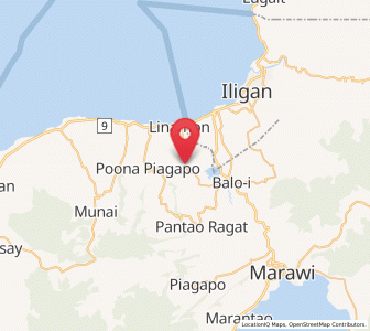 Map of Matungao, Northern Mindanao