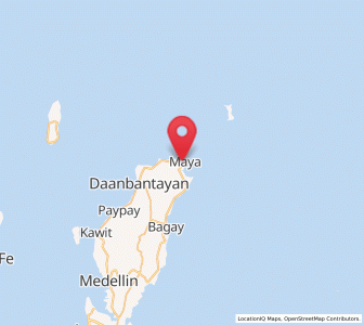 Map of Maya, Central Visayas