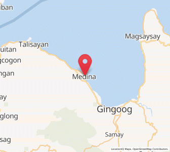 Map of Medina, Northern Mindanao