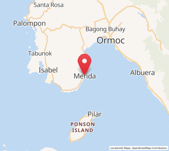 Map of Merida, Eastern Visayas