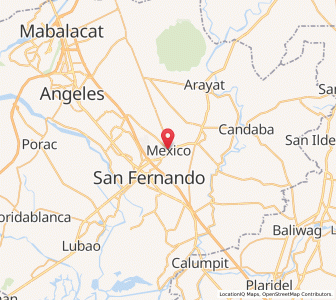 Map of Mexico, Central Luzon